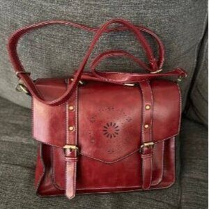 New Backpack for Women Briefcase Messenger Laptop Bag Vegan Leather Satchel Bag